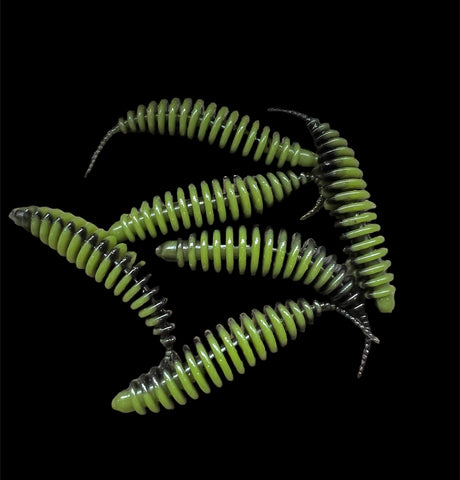 Crazy Lamellen Wurm <br/>Olive / Schwarz / Olive