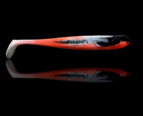 Attacko 11 cm <br/>Schwarz / Weiß / Orange